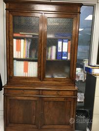 Credenza alta a vetri Ottocento