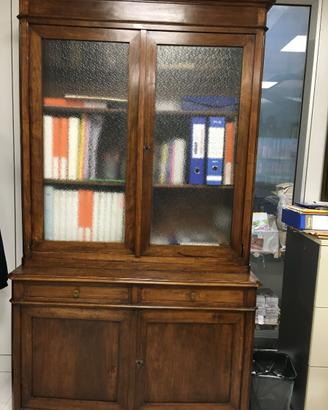 Credenza alta a vetri Ottocento