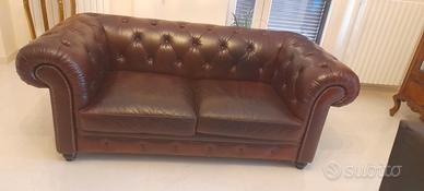 divano Chesterfield chester vera pelle