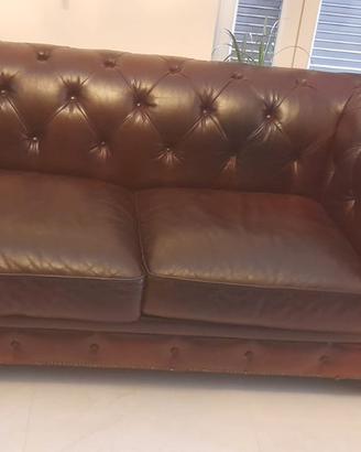 divano Chesterfield chester vera pelle