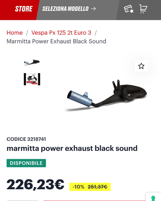 Marmitta espansione vespa px