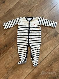 Pigiama neonato unisex Petit Bateau in ciniglia
