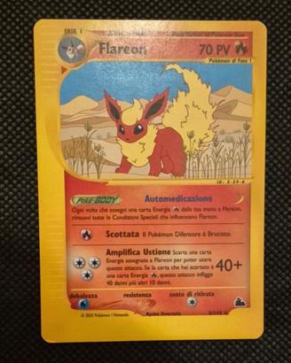 Carta Pokémon Flareon 8/144 Skyridge (2003) Versio