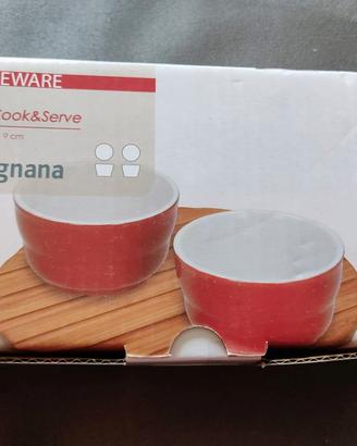 Set 2 Ramekin Ceramica Tognana 9cm Nuovi