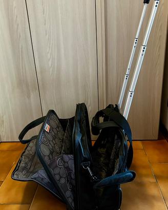 Trolley-valigetta 24h aereo 4 scomparti ruote