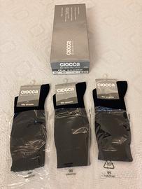 Calze Ciocca in filo di scozia blu