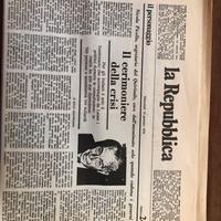 Primo numero Quotidiano “la repubblica”