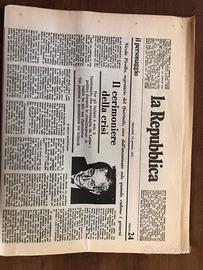 Primo numero Quotidiano “la repubblica”