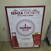 Quadro Poster Con Cornice Aperitivo Campari Soda