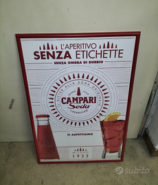 Quadro Poster Con Cornice Aperitivo Campari Soda