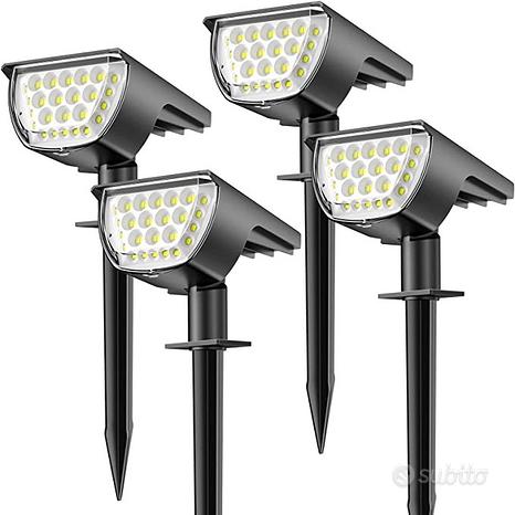 Faretti Luce Solare Led Esterno Giardino 37LED