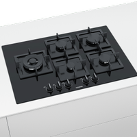 Piano cottura Siemens 75 gas vetro temperato nero