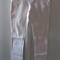 jeans skinny bianchi vita bassa 