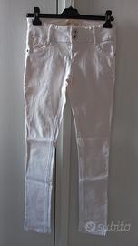 jeans skinny bianchi vita bassa 