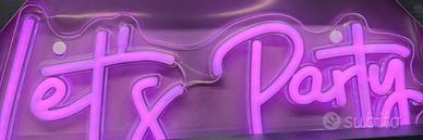 Insegna led “let’s party”