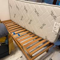 Letto singolo 80x190 rete regolabile + materasso