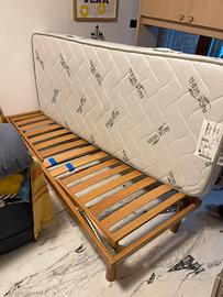 Letto singolo 80x190 rete regolabile + materasso