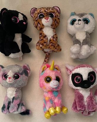 set 6 peluche occhiolotti ty