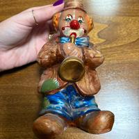 Pagliaccetto salvadanaio con tromba