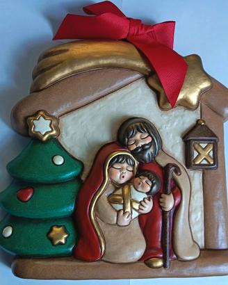 Formella Thun Sacra Famiglia con Albero di Natale