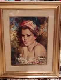 Dipinto olio su tela Luciano Lutring