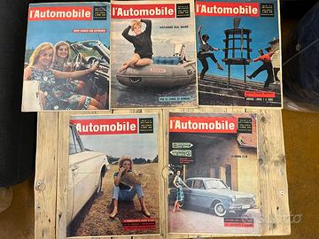 5 riviste L'Automobile 1962-63