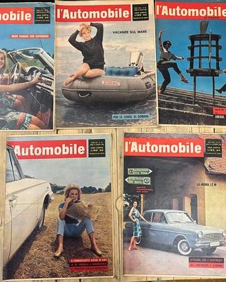 5 riviste L'Automobile 1962-63