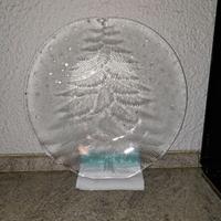 Piatto in vetro decorato