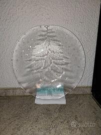 Piatto in vetro decorato