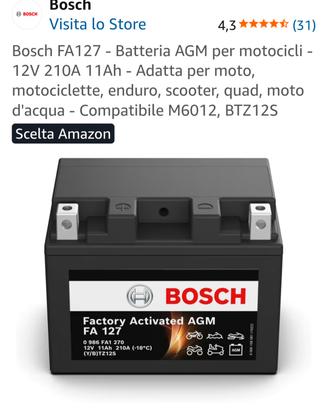 Batteria Bosch FA127 12V 210A 11Ah