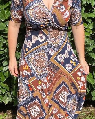 Abito Donna Midi Fantasia Paisley / Patchwork