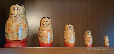 Matrioske originali russe in legno