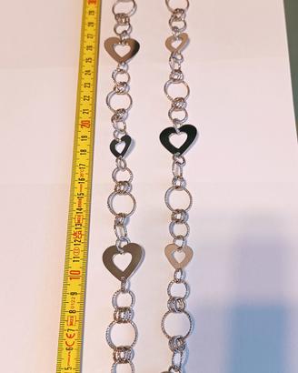 Collana in argento 925 rodiata