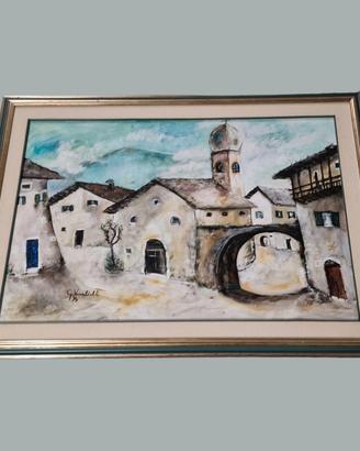 Paesaggio trentino - Quadro originale Vivaldelli