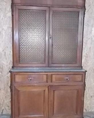 Credenza della Nonna con vetrina primi 900 noce