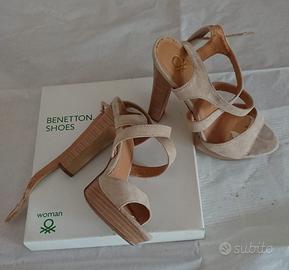 Sandali donna Benetton beige tg. 37