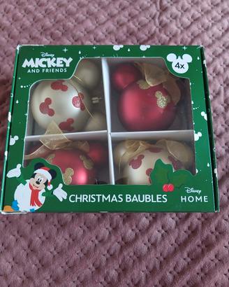 Set 4 pallini di Natale  Disney Mickey Mouse 