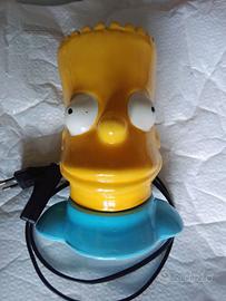 Portalampada e27 bart simpson in ceramica camerett