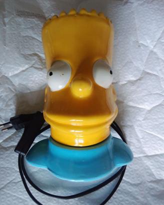 Portalampada e27 bart simpson in ceramica camerett