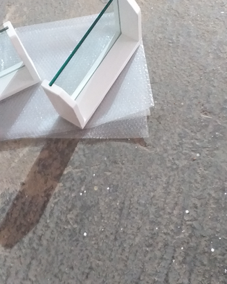 Mensole legno cristallo