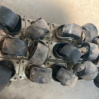 15 Ruotine in plastica per carrelli