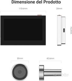 EZVIZ CP2 Spioncino Digitale 1080P WiFi Argento