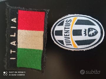 2 toppe patch Juventus e Italia calcio