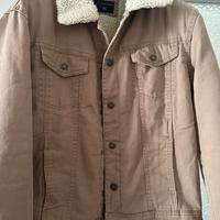 Giubbotto Jeans beige con pelo interno nuovo tg.M