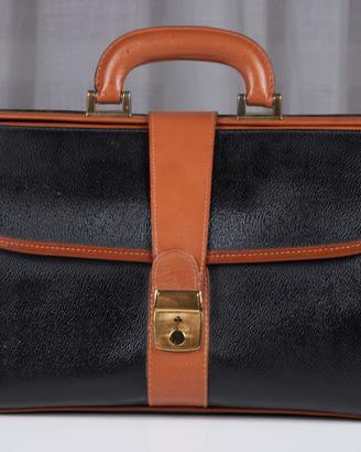 Borsa da dottore anni '80 in vera pelle. Ugo Pasi