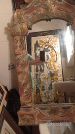 specchio in legno 