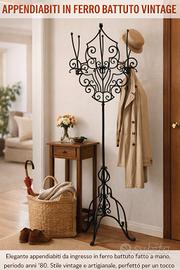 Appendiabiti in ferro battuto vintage anni ‘80 – d