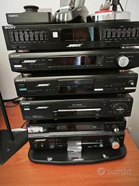 impianto stereo Sony con casse bose 