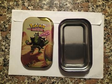 Minitin scatola latta pokemon stampata in rilievo 