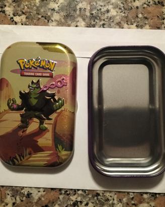 Minitin scatola latta pokemon stampata in rilievo 